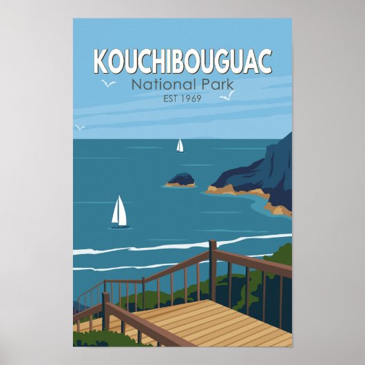 Kouchibouguac Nationalpark Kanada Vintage Kunst Poster (Vorne)