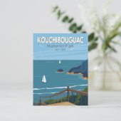 Kouchibouguac Nationalpark Kanada Vintage Kunst Postkarte (Stehend Vorderseite)