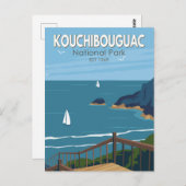 Kouchibouguac Nationalpark Kanada Vintage Kunst Postkarte (Vorne/Hinten)