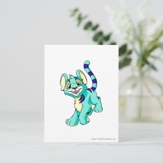 Kougra Blue Postkarte (Stehend Vorderseite)