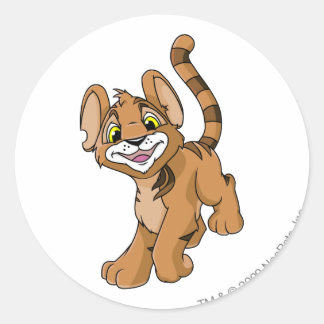 Kougra Brown Runder Aufkleber