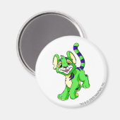Kougra Green Magnet (Vorderseite/Rückseite)