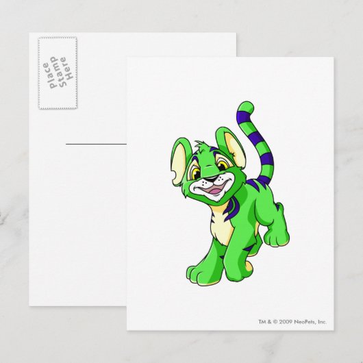 Kougra Green Postkarte (Vorne/Hinten)