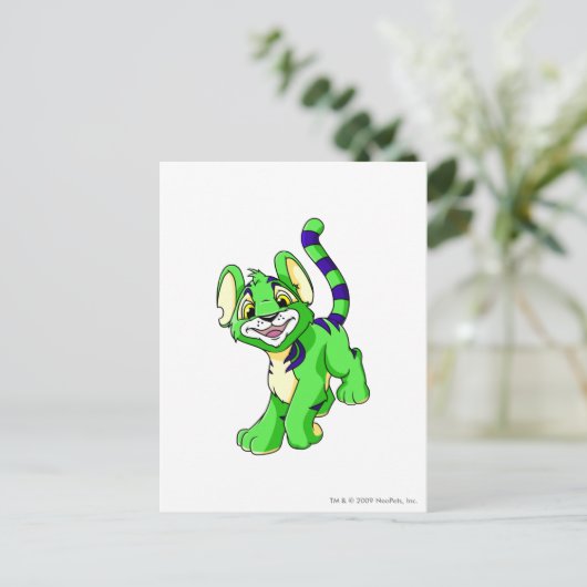 Kougra Green Postkarte (Stehend Vorderseite)