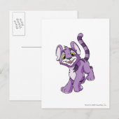 Kougra Lila Postkarte (Vorne/Hinten)