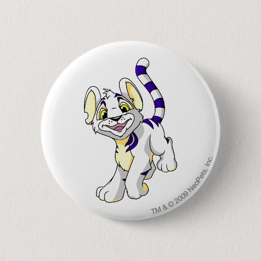 Kougra Weiß Button (Vorderseite)