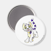 Kougra White Magnet (Vorderseite/Rückseite)