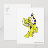 Kougra Yellow Postkarte (Vorne/Hinten)