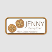 Kouign Amann Puff Konditorei Französisch Bäckerei  Namensschild (Vorderseite)