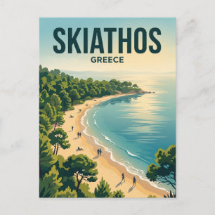 Koukounaries Strand Griechenland Postkarte