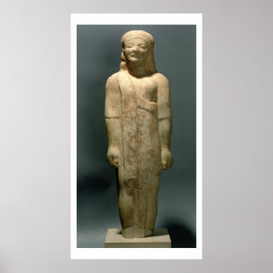 Kouros Dionysermos, Greek, Archaic Period, c.600 B Poster