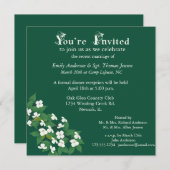 Kousa Dogwood Hochzeitsempfang Einladung (Vorne/Hinten)