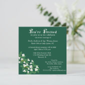 Kousa Dogwood Hochzeitsempfang Einladung (Stehend Vorderseite)