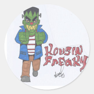 Kousin Freaky Monster Runder Aufkleber