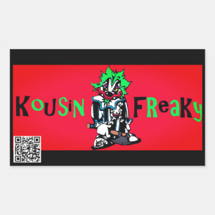 Kousin Freaky Rechtecksticker Rechteckiger Aufkleber