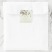 Koutances Quadratischer Aufkleber (Tasche)