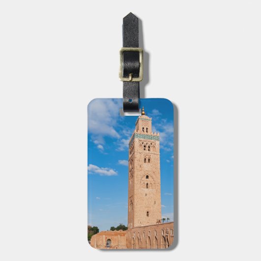 Koutoubia-Moschee - Marrakech, Marokko Gepäckanhänger (Vorderseite vertikal)