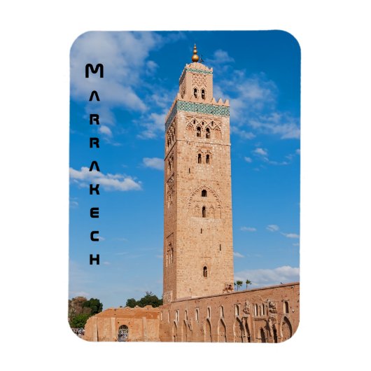 Koutoubia-Moschee - Marrakech, Marokko Magnet (Vertikal)