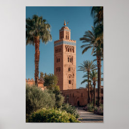 Koutoubia Moschee Marrakesch - marokkanische Archi Poster