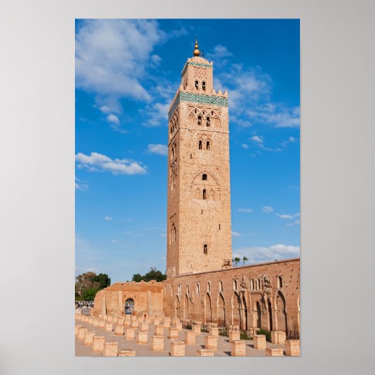 Koutoubia Moschee - Marrakesch, Marokko Poster (Vorne)
