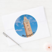 Koutoubia Moschee - Marrakesch, Marokko Runder Aufkleber (Umschlag)