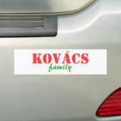 Kovacs Familie Autoaufkleber (Auf Auto)