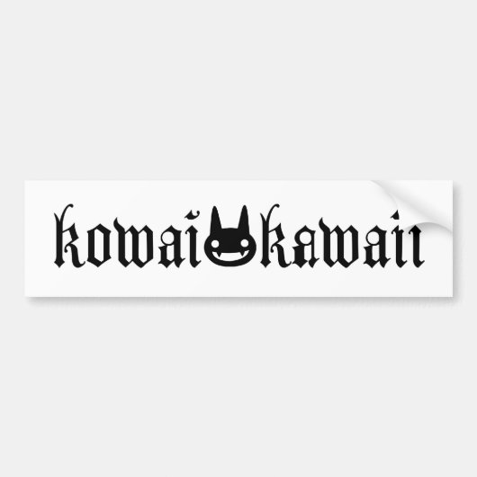 Kowai/Kawaii Logo-Autoaufkleber Autoaufkleber (Vorne)