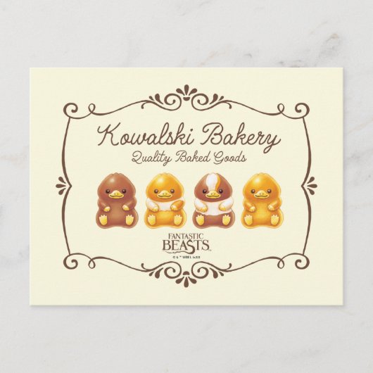 Kowalski Bäckerei - Baby Nifflers Postkarte (Vorderseite)