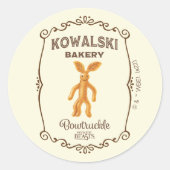 Kowalski Bäckerei - Bowtruckle Runder Aufkleber (Vorderseite)