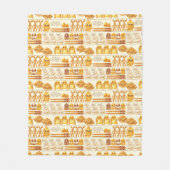 Kowalski Bäckerei Leckereien Muster Fleecedecke (Vorderseite)