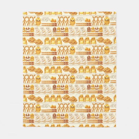 Kowalski Bäckerei Leckereien Muster Fleecedecke (Vorderseite)