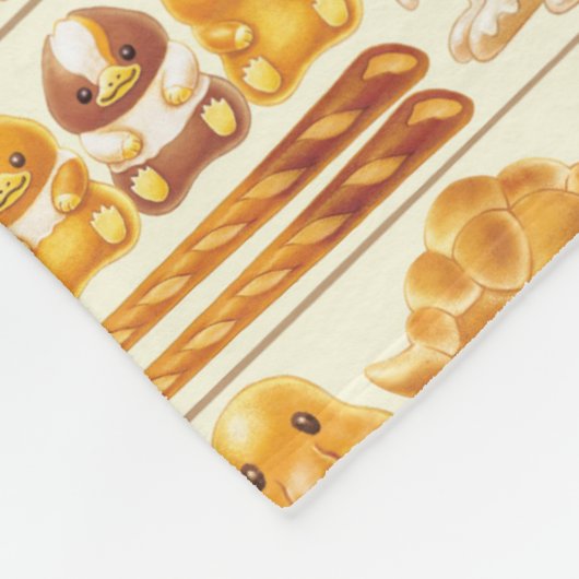 Kowalski Bäckerei Leckereien Muster Fleecedecke (Ecke)