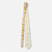Kowalski Bäckerei Leckereien Muster Krawatte (Rückseite)