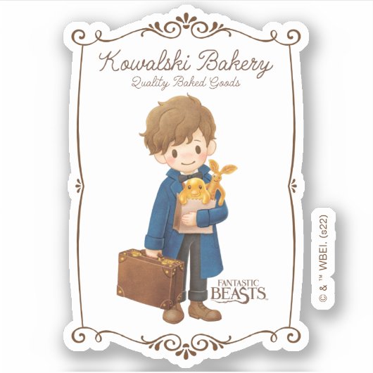 Kowalski Bäckerei - Newt Scamander Aufkleber (Vorderseite)