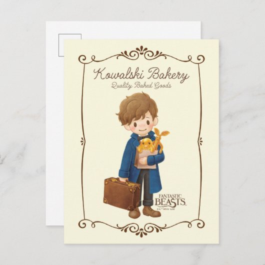 Kowalski Bäckerei - Newt Scamander Postkarte (Vorne/Hinten)