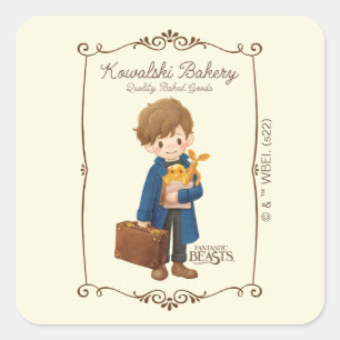 Kowalski Bäckerei - Newt Scamander Quadratischer Aufkleber
