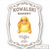 Kowalski Bäckerei - Niffler Aufkleber (Vorderseite)