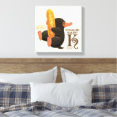 Kowalski Bäckerei - Niffler mit Brot Leinwanddruck (Insitu (Schlafzimmer))