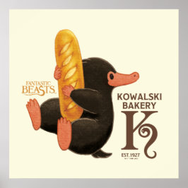 Kowalski Bäckerei - Niffler mit Brot Poster