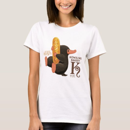 Kowalski Bäckerei - Niffler mit Brot T-Shirt (Vorderseite)