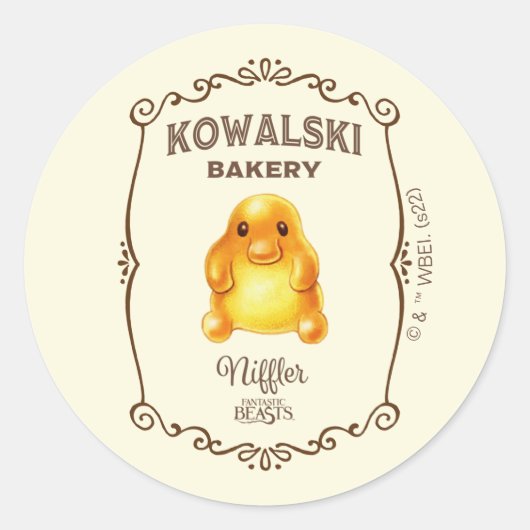 Kowalski Bäckerei - Niffler Runder Aufkleber (Vorderseite)