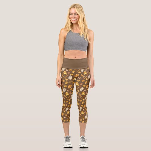 Kowalski Bakery Toss Pattern Capri Leggings (Vorderseite)
