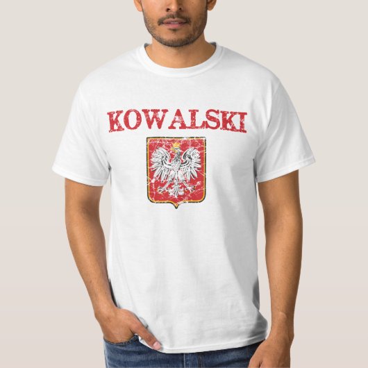 Kowalski Familienname T-Shirt (Vorderseite)