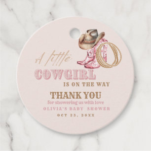 Kowgirl-Baby-Party-Geschenkanhänger Geschenkanhänger