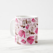 Kowgirl-Musterstil Kaffeetasse (Vorderseite Links)