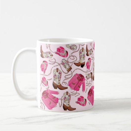 Kowgirl-Musterstil Kaffeetasse (Links)
