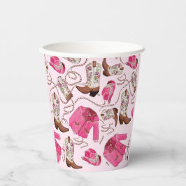 Kowgirl-Musterstil Pappbecher