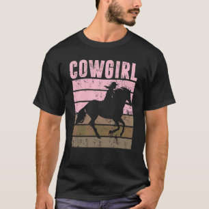 Kowgirl Reiterin Pferd Reitsport Braun Cowgirl T-Shirt