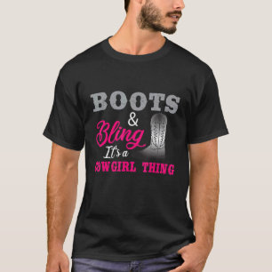 Kowgirl-Stiefel-Bling-Country-Musik-Leben T-Shirt