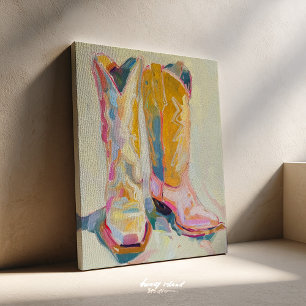 Kowgirl-Stiefel-Malerei-Druck Western-Leinwand Leinwanddruck